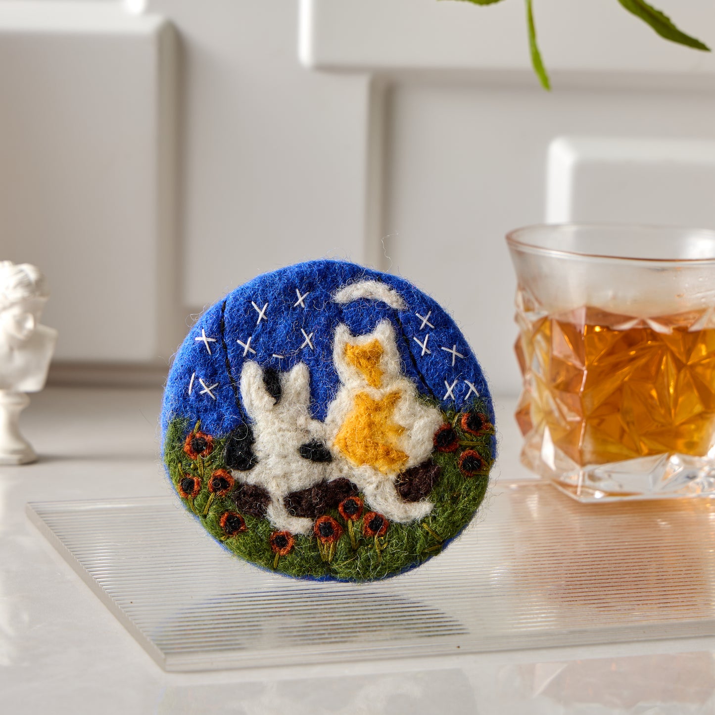 Handmade Wool Felt Coffee Cup Mug Table Mat Coasters