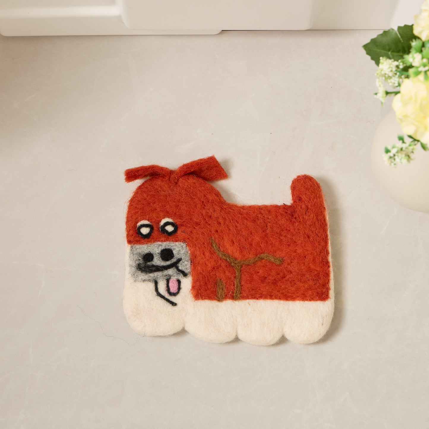 Wool Felt Coffee Cup Mug Table Mat Coasters - Dogs