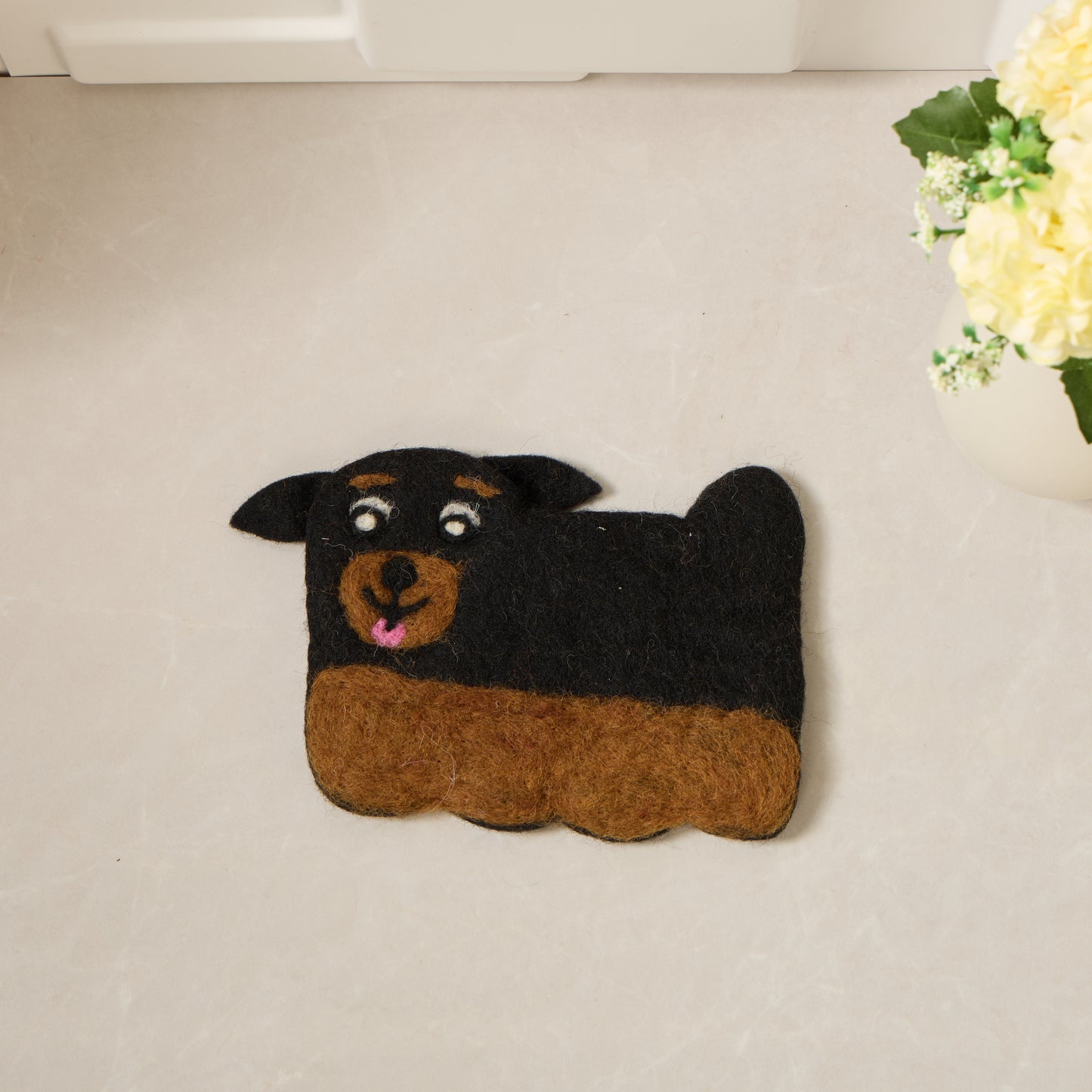 Wool Felt Coffee Cup Mug Table Mat Coasters - Dogs