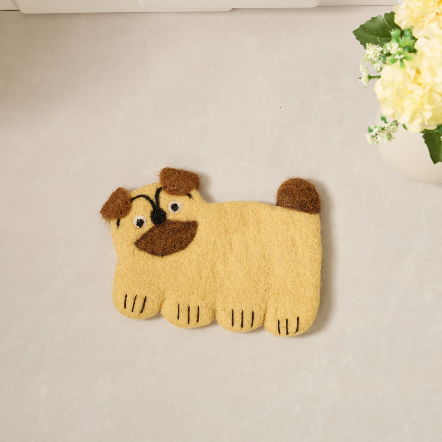 Wool Felt Coffee Cup Mug Table Mat Coasters - Dogs