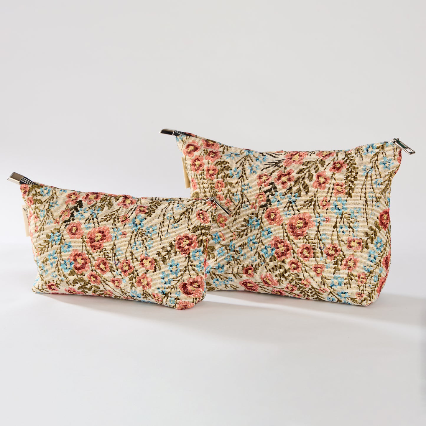 Wildflower Print Toiletry / Makeup Bag - Travel-Friendly Cosmetic Bag