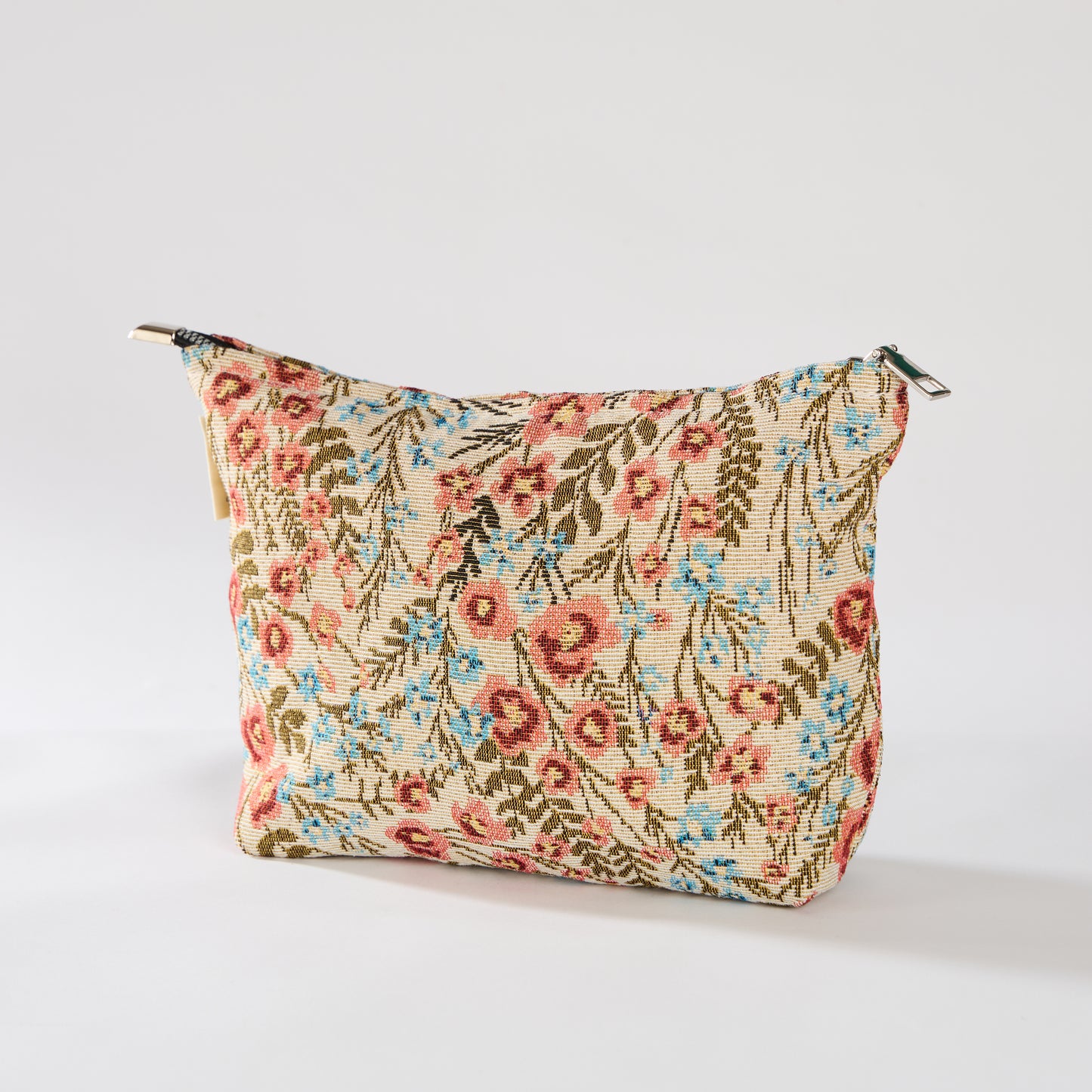 Wildflower Print Toiletry / Makeup Bag - Travel-Friendly Cosmetic Bag