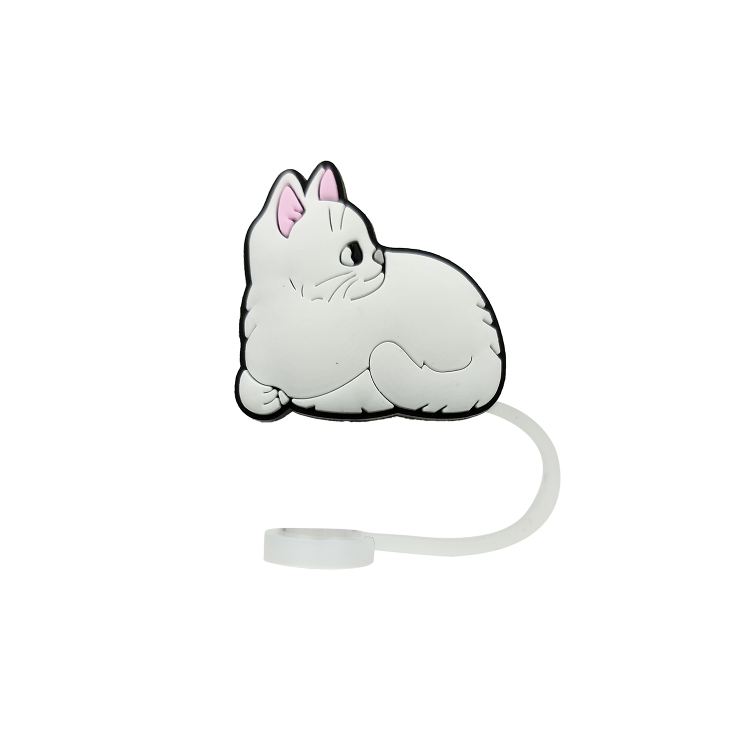 10mm Kitty Cat Silicone Straw Top Cover for Stanley 30 & 40oz Tumblers