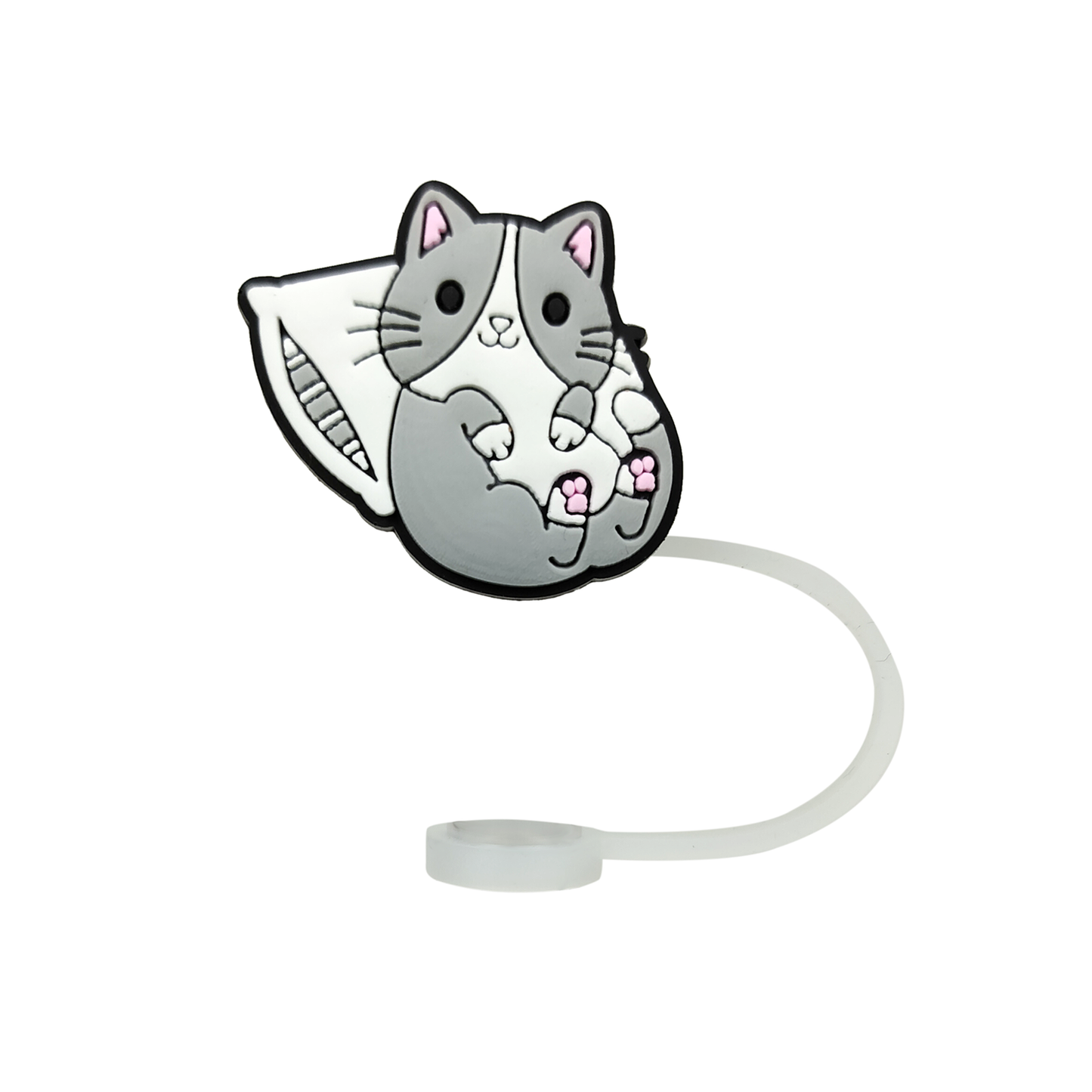 10mm Kitty Cat Silicone Straw Top Cover for Stanley 30 & 40oz Tumblers