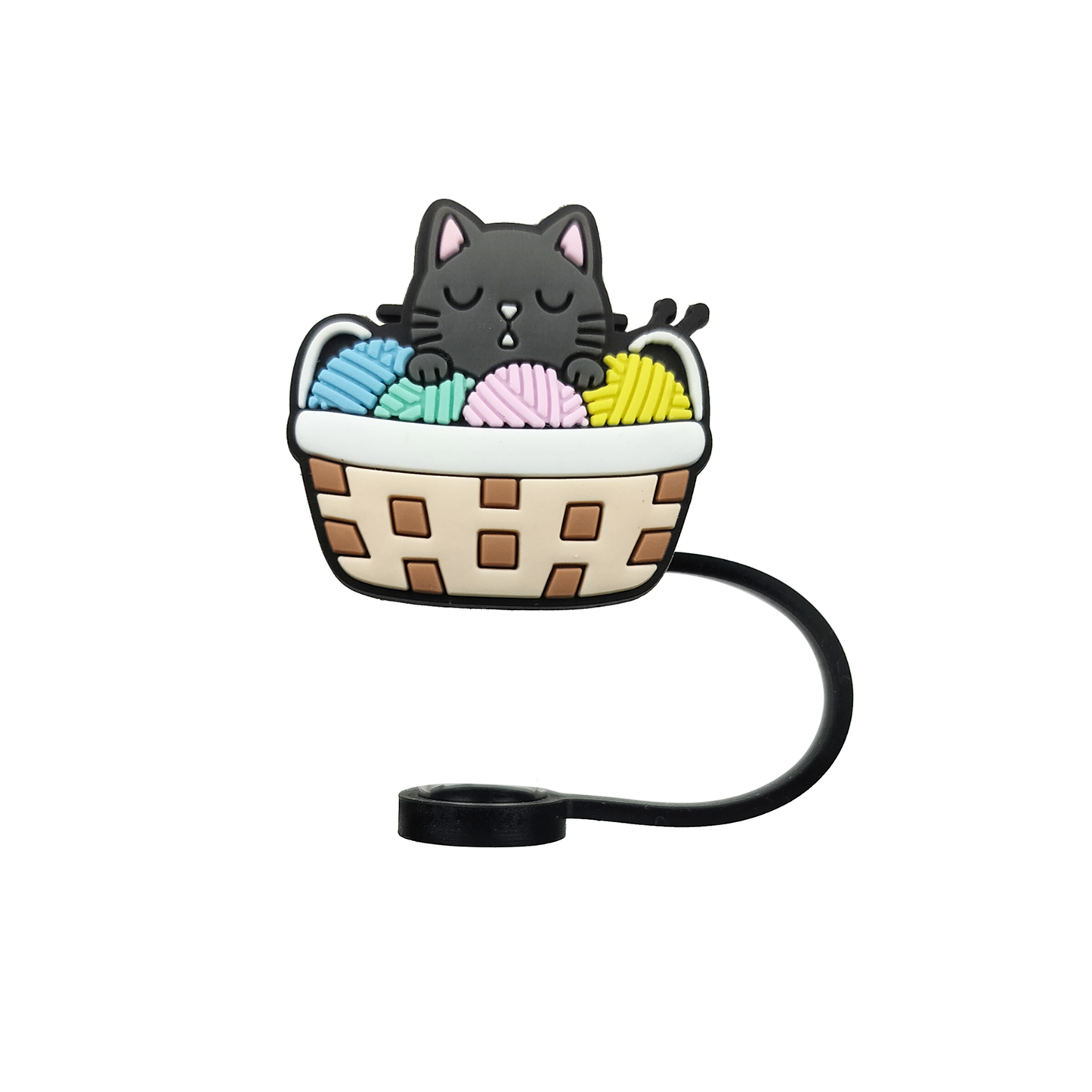 10mm Kitty Cat Silicone Straw Top Cover for Stanley 30 & 40oz Tumblers