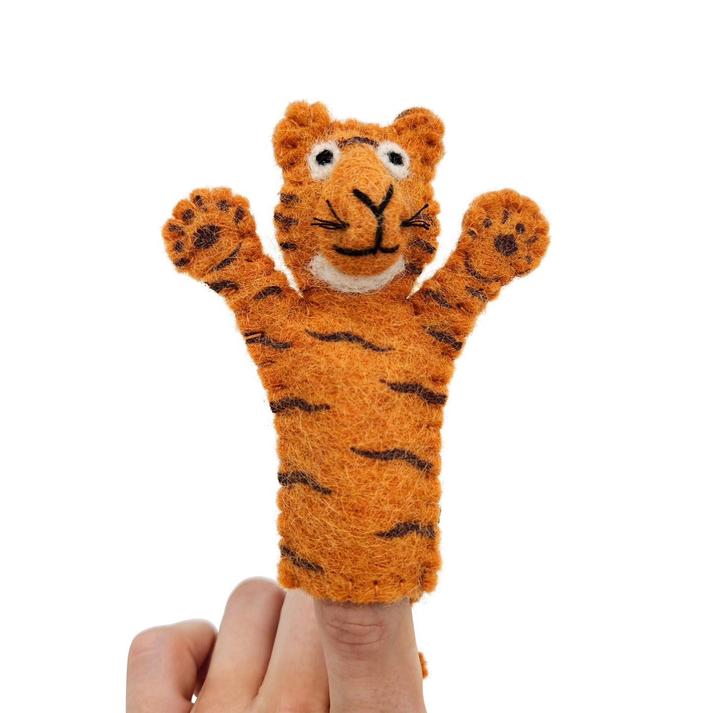 Felt Finger Puppet Toy Set with Display - Zoo Animals