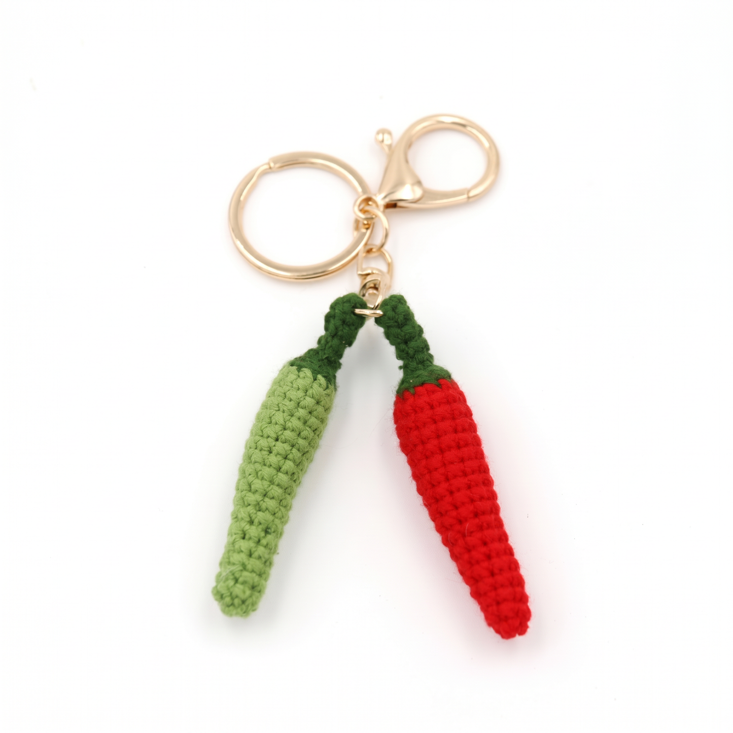 Spicy Chili Pepper Keychain - Hand-crochet Accessory