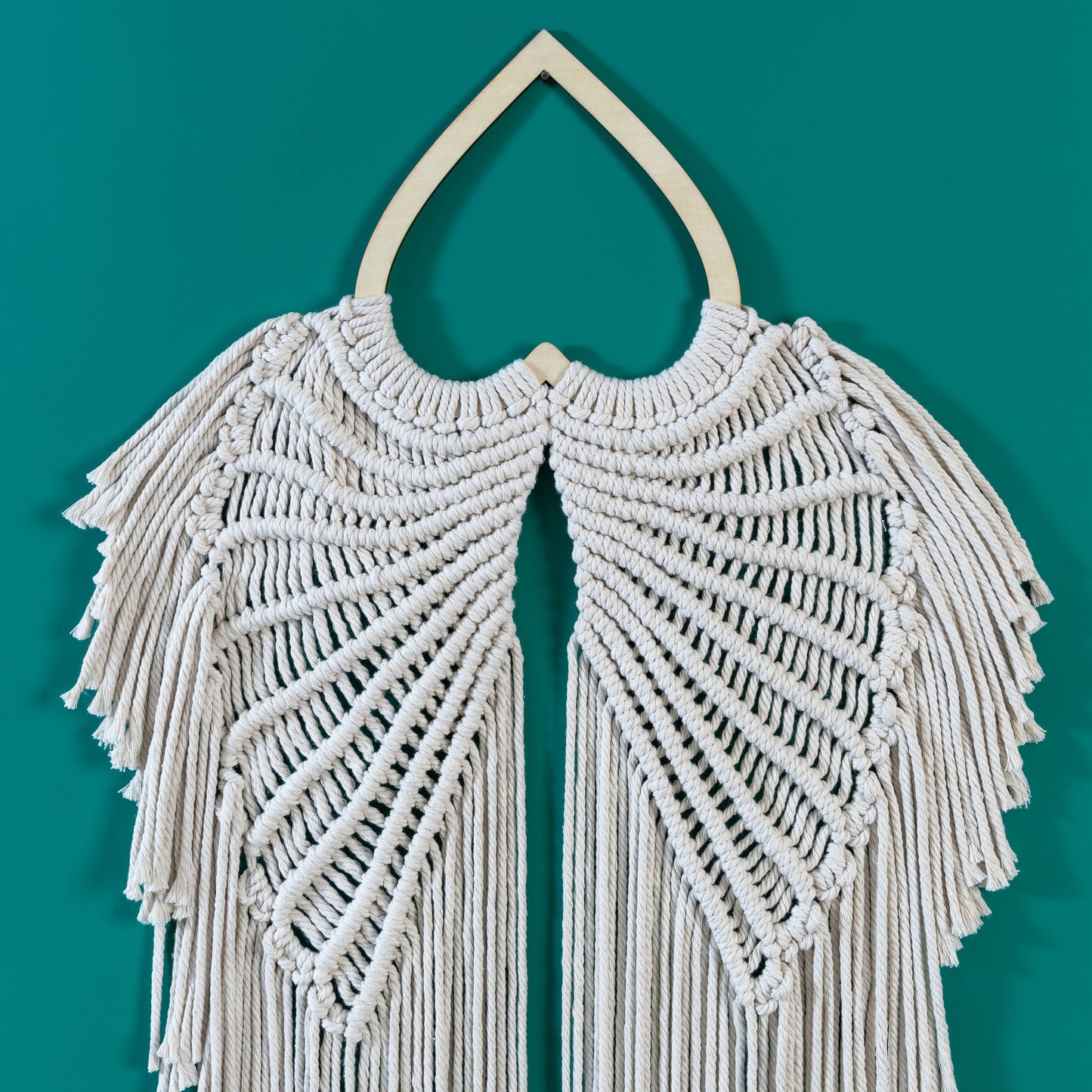 Rainbow Angel Wing - Macrame Wall Hanging Tapestry Boho Crafts Art