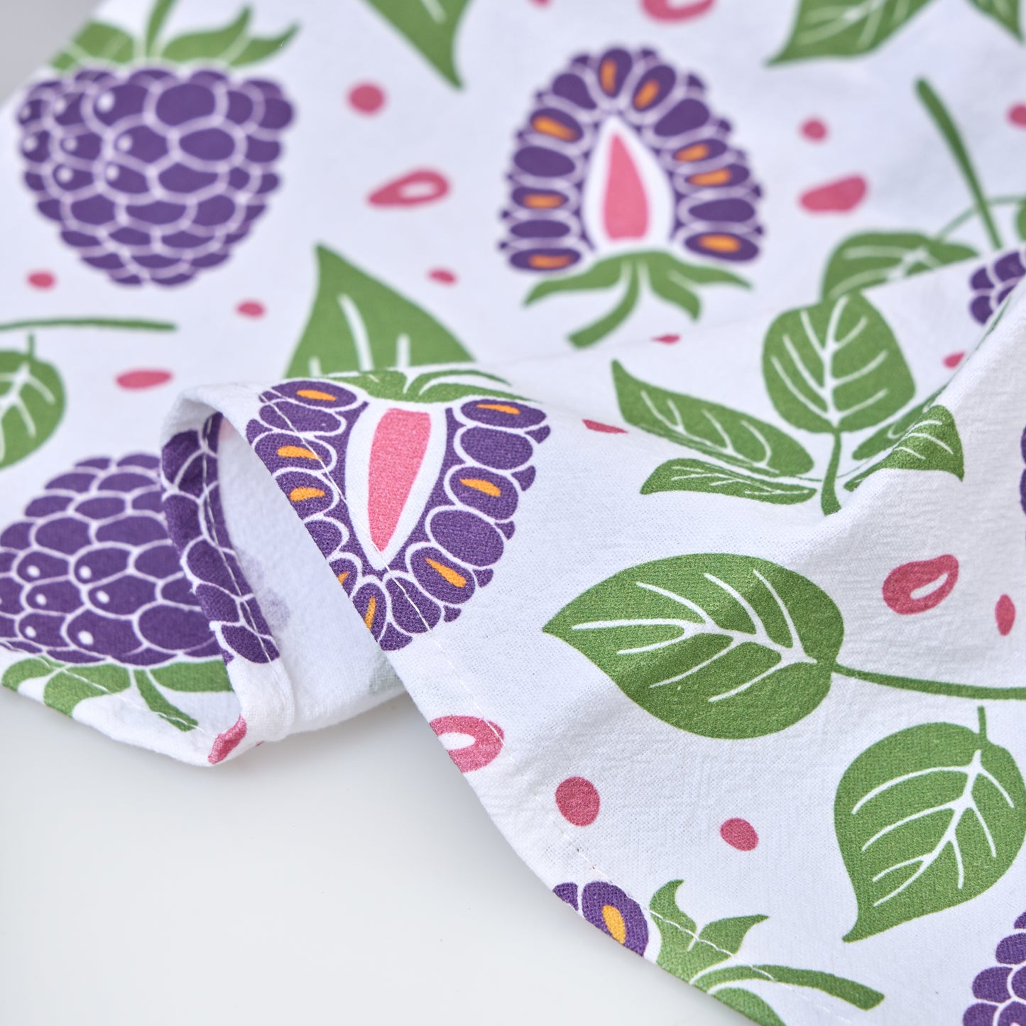 Tea Towels for a Cute Kitchen – Blackberry Harvest (Set of 2) | 100% Cotton, Absorbent & Eco-Friendly