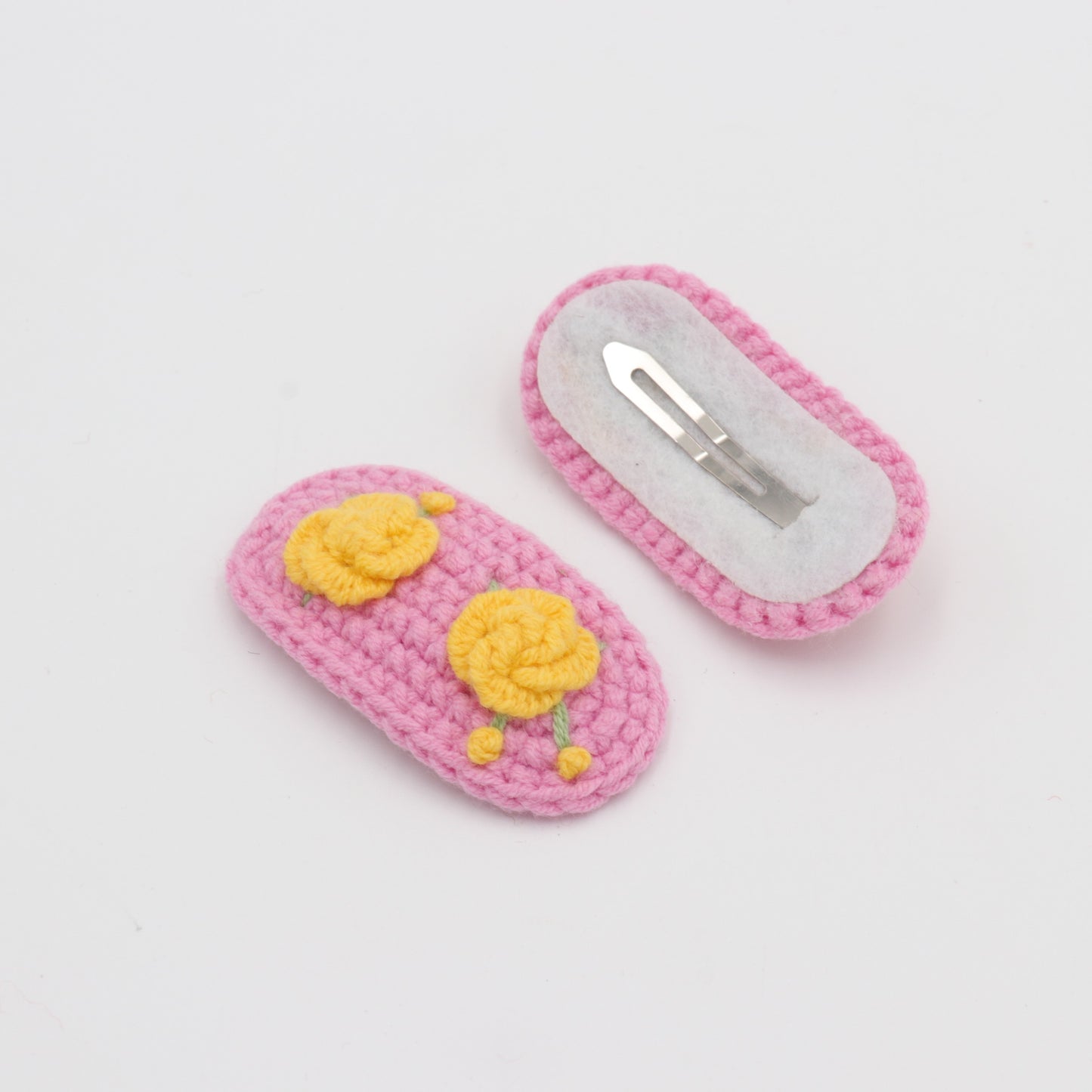 Buttercup Floral Crochet Hair Clip