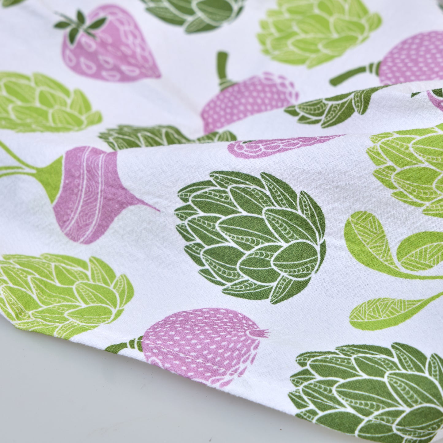 Tea Towels for a Cute Kitchen – Charming Artichokes (Set of 2) | 100% Cotton & Absorbent