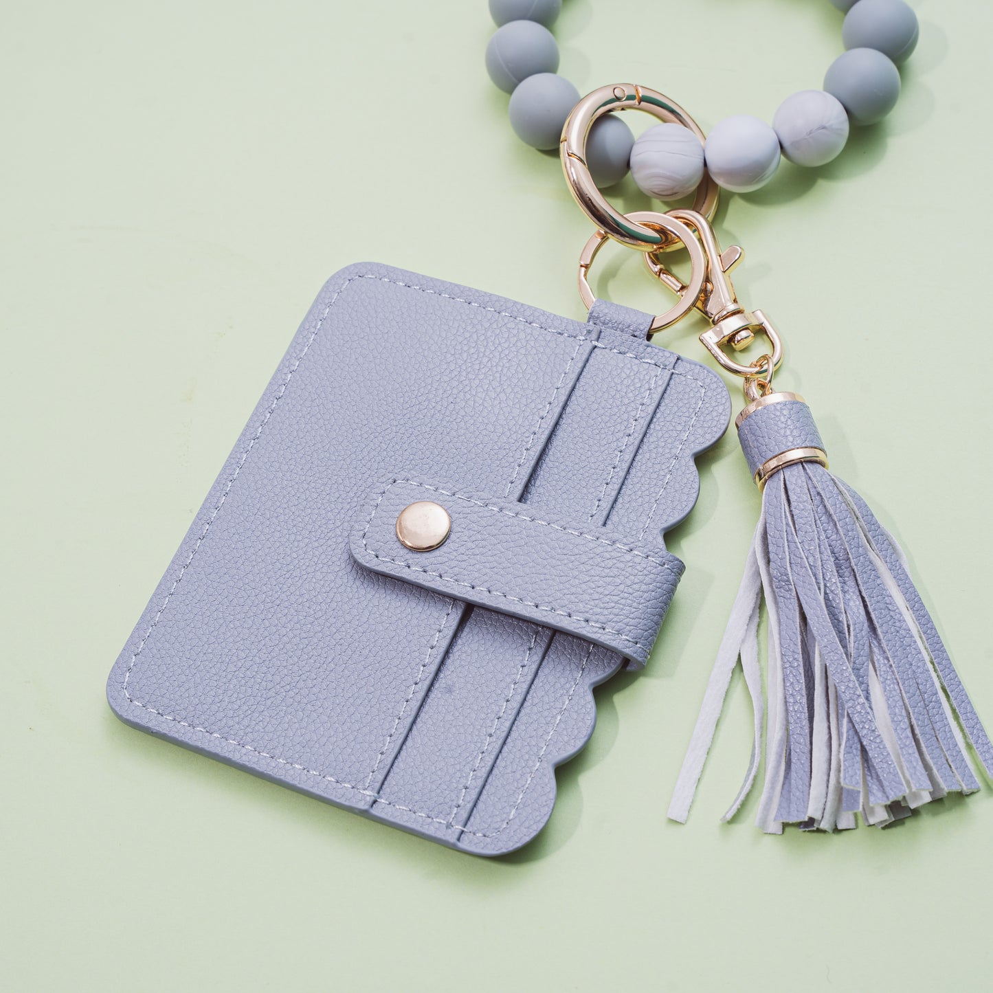 Silicone Bracelet Wristlet Keychain Card Case Wallet Card Holder