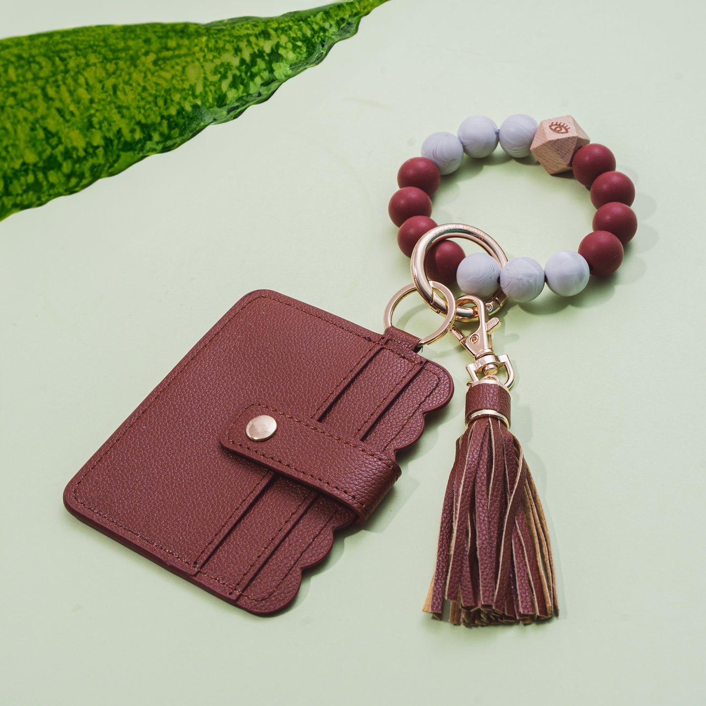 Silicone Bracelet Wristlet Keychain Card Case Wallet Card Holder