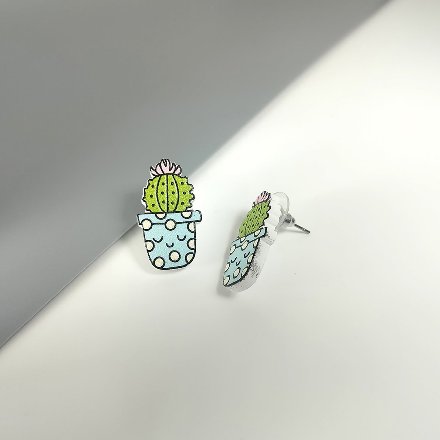Desert Bloom Cactus Stud Earrings