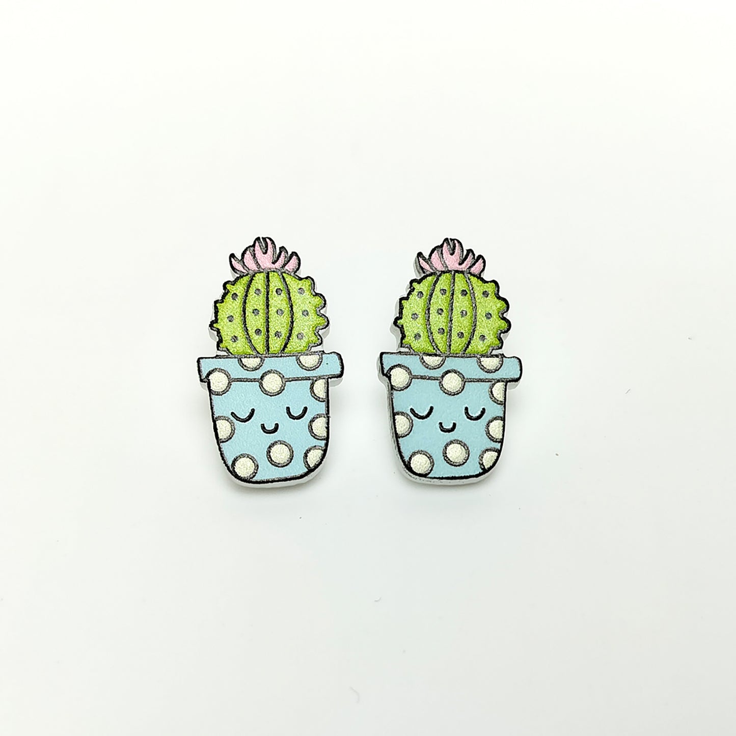 Desert Bloom Cactus Stud Earrings
