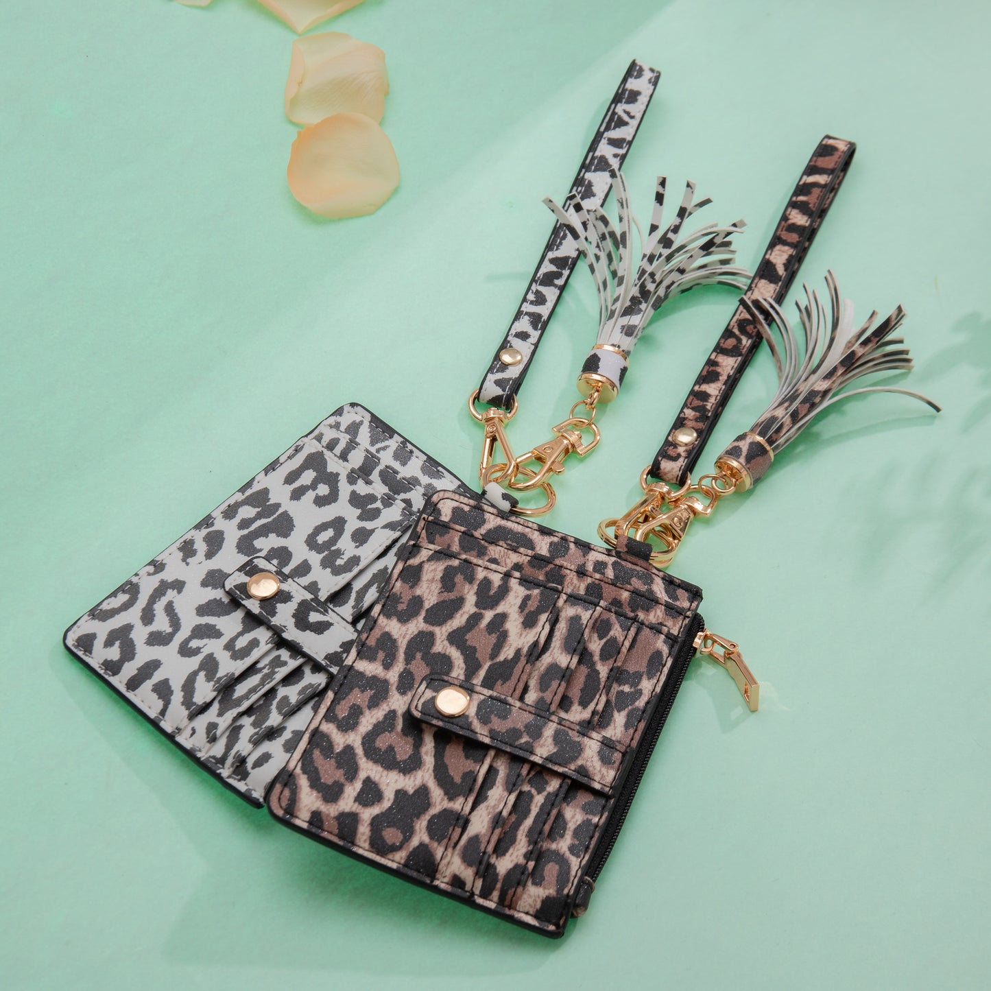 Multifunctional large Capacity Slim and Stylish Vegan Leather Wrist Card Holder Wallet