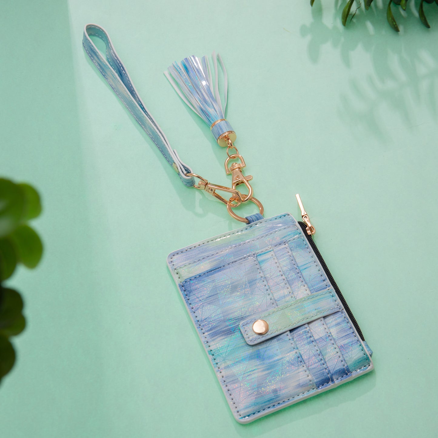 Multifunctional large Capacity Slim and Stylish Vegan Leather Wrist Card Holder Wallet