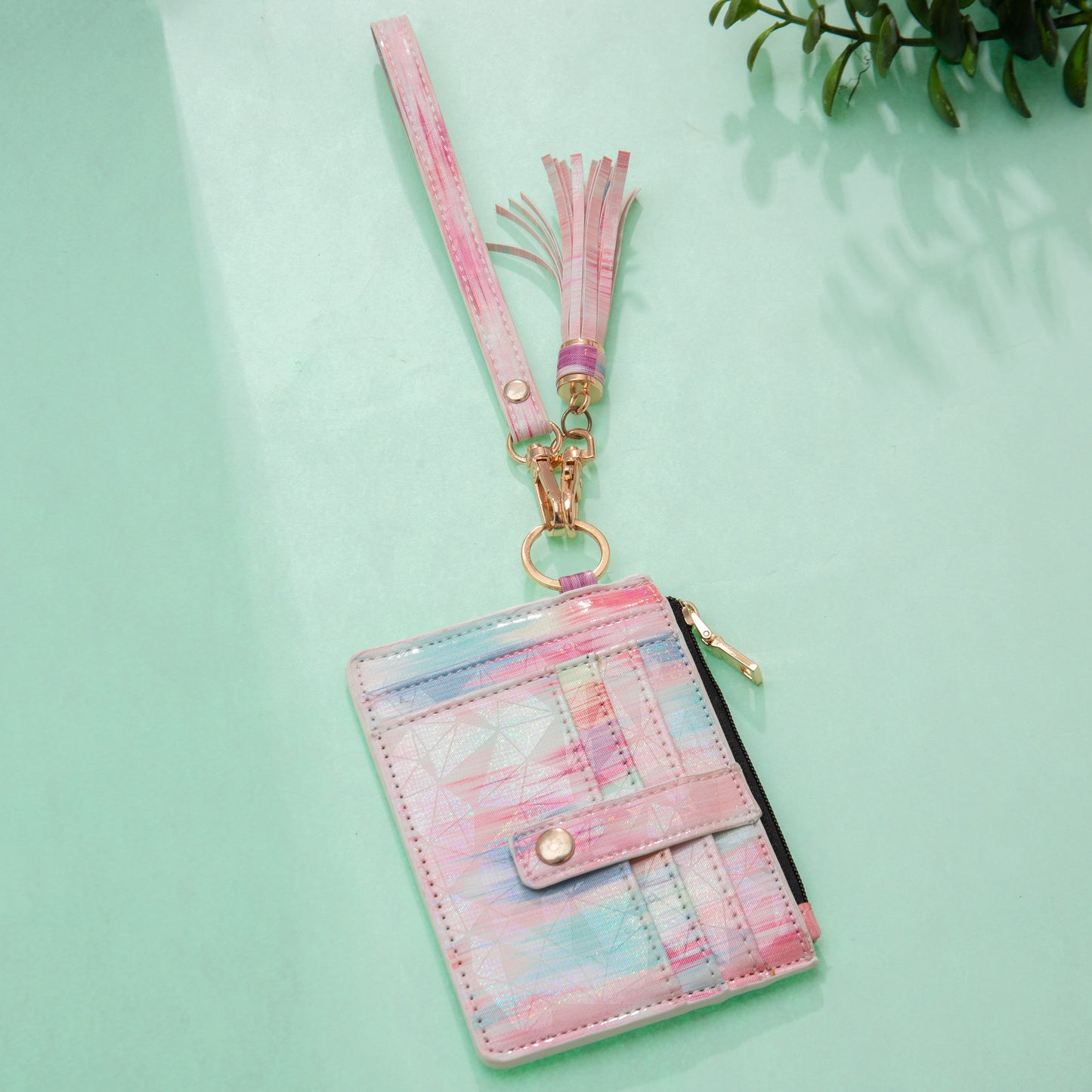 Multifunctional large Capacity Slim and Stylish Vegan Leather Wrist Card Holder Wallet