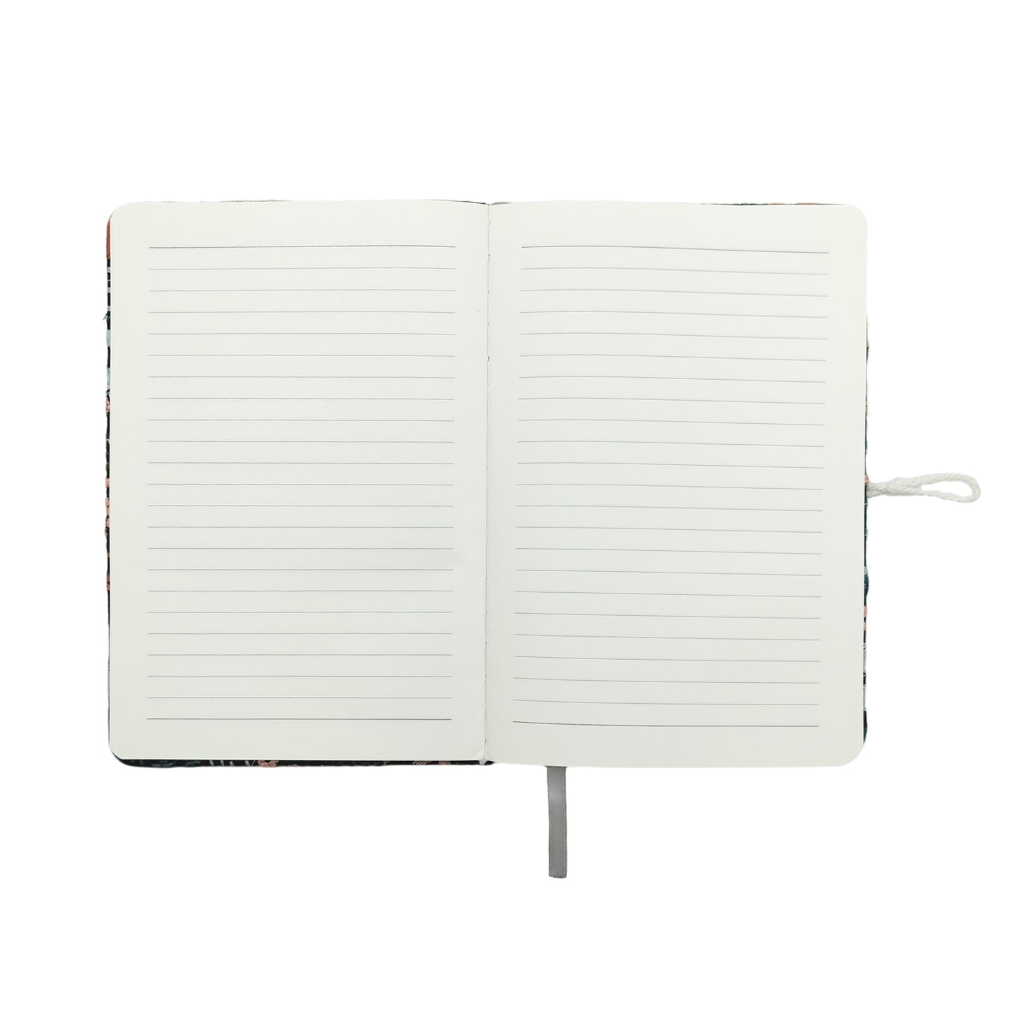 Embroidered Wildflower Midnight Fabric Journal with Button Closure (Midnight)