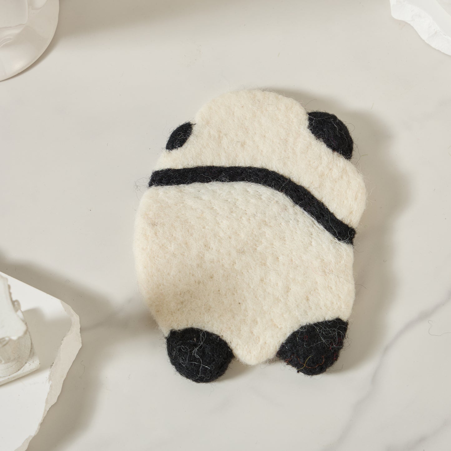 Handmade Felt Coffee Cup Mug Table Coasters - Panda