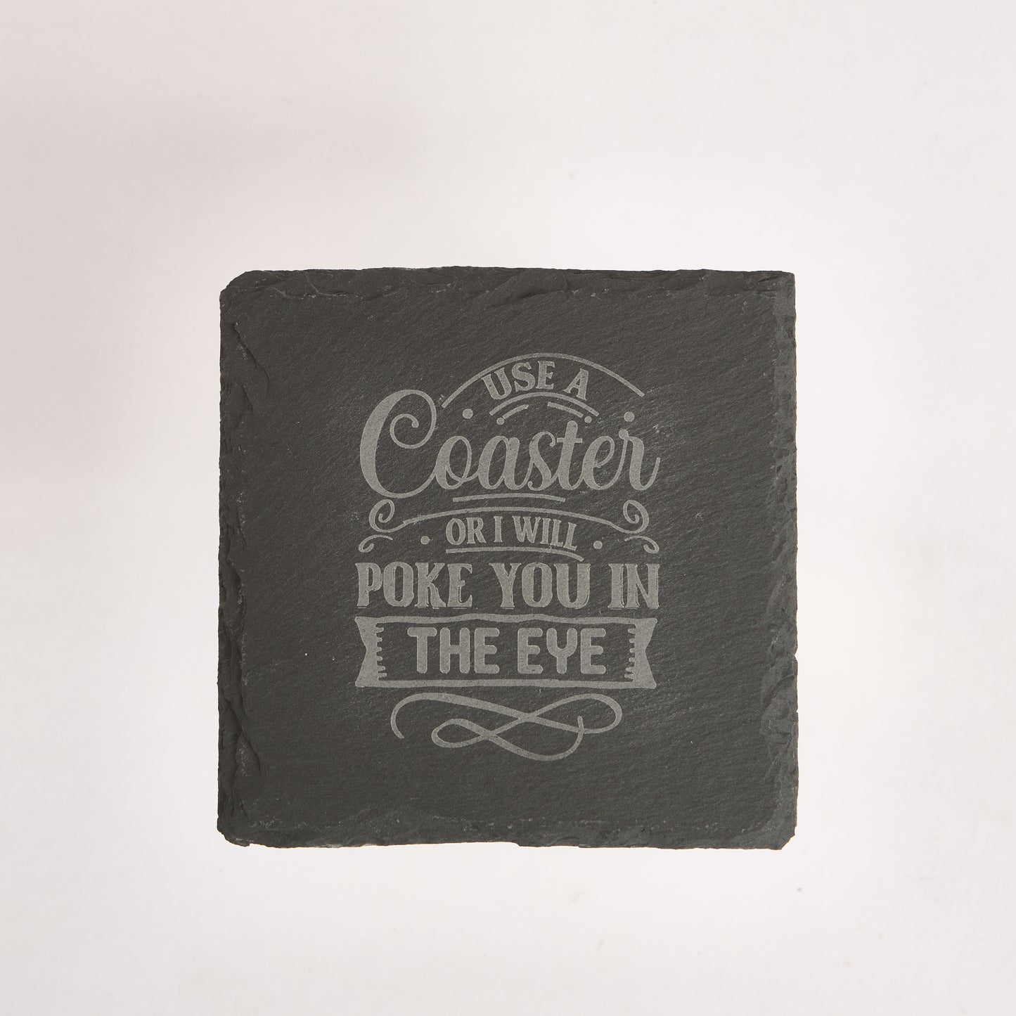 Funny Slate Coaster – Engraved Drink Coasters with Quotes | Coffee & Tea Lovers Gift