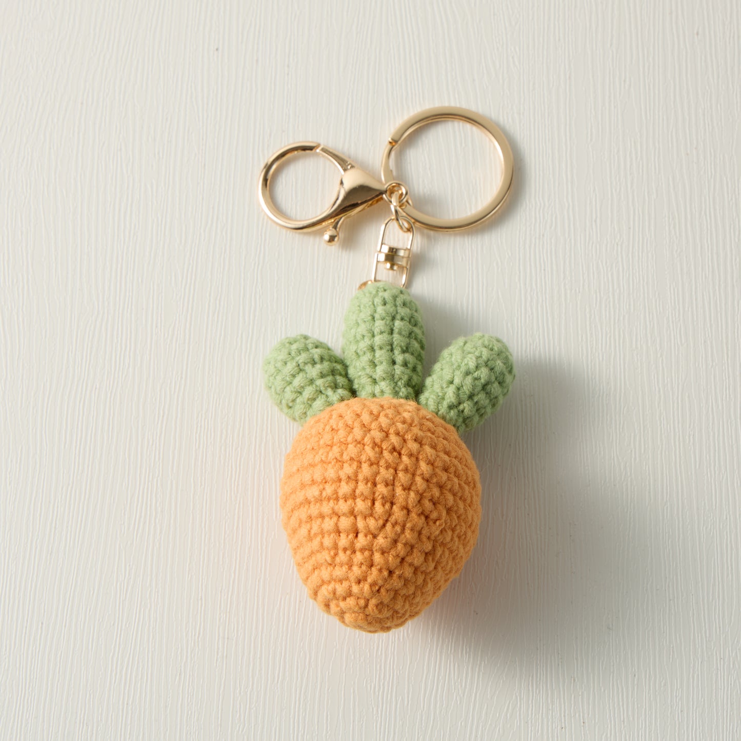Hand-Knitted-fruit-carrot-Keychain