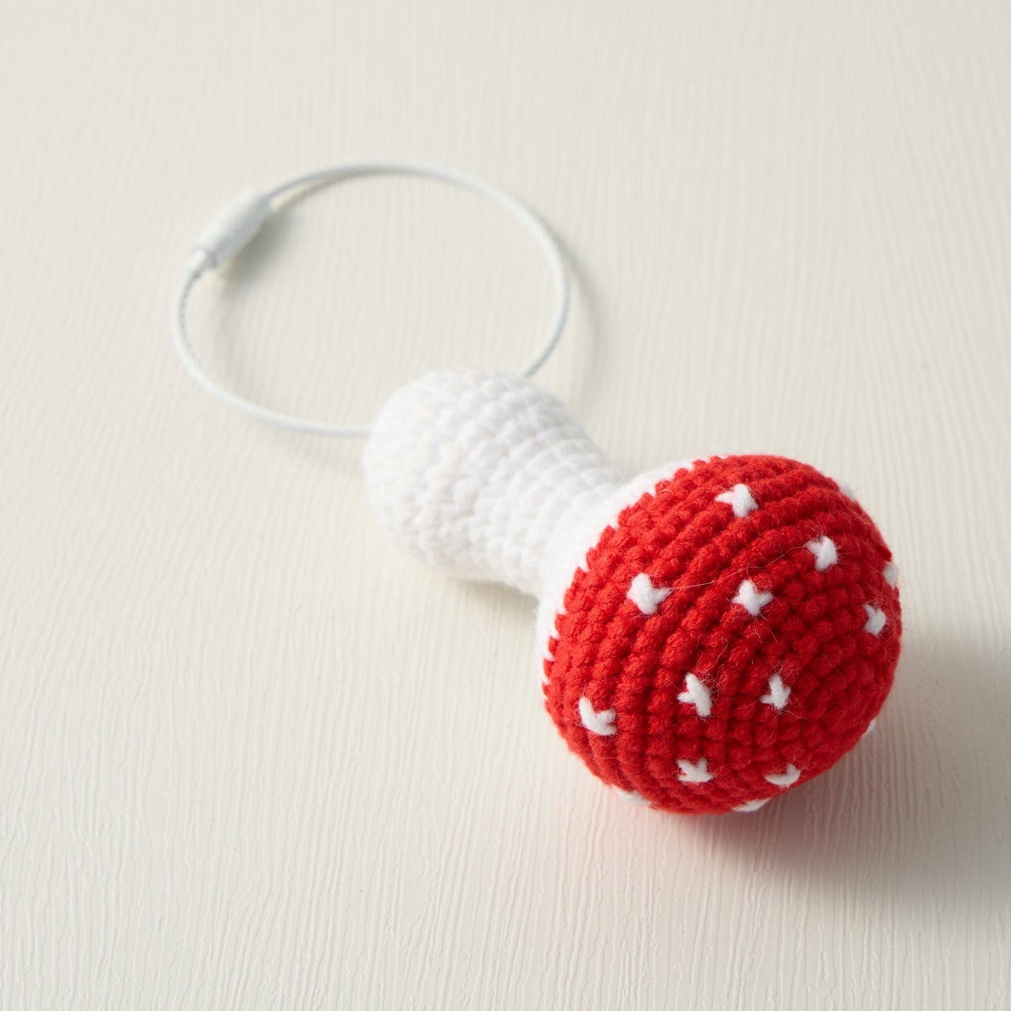 Mystical Mushroom: Hand-Knitted Keychain for Nature Lovers