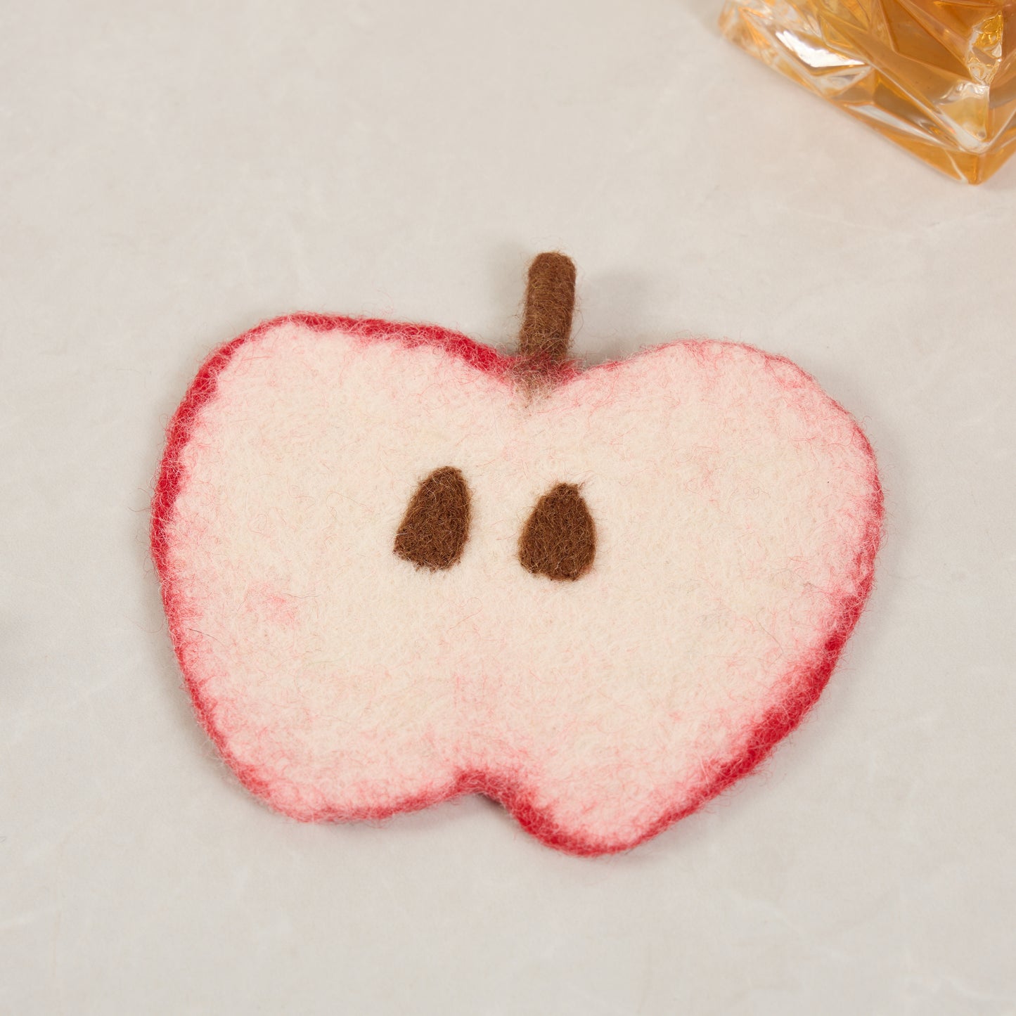 Hand-craft Wool Felt Fruits Coasters - Avocado, Apple, Kiwi, Lemon