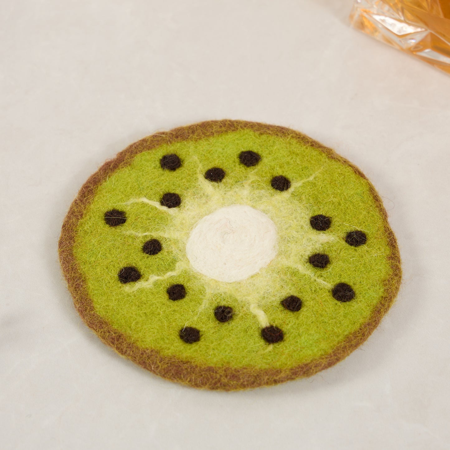 Hand-craft Wool Felt Fruits Coasters - Avocado, Apple, Kiwi, Lemon