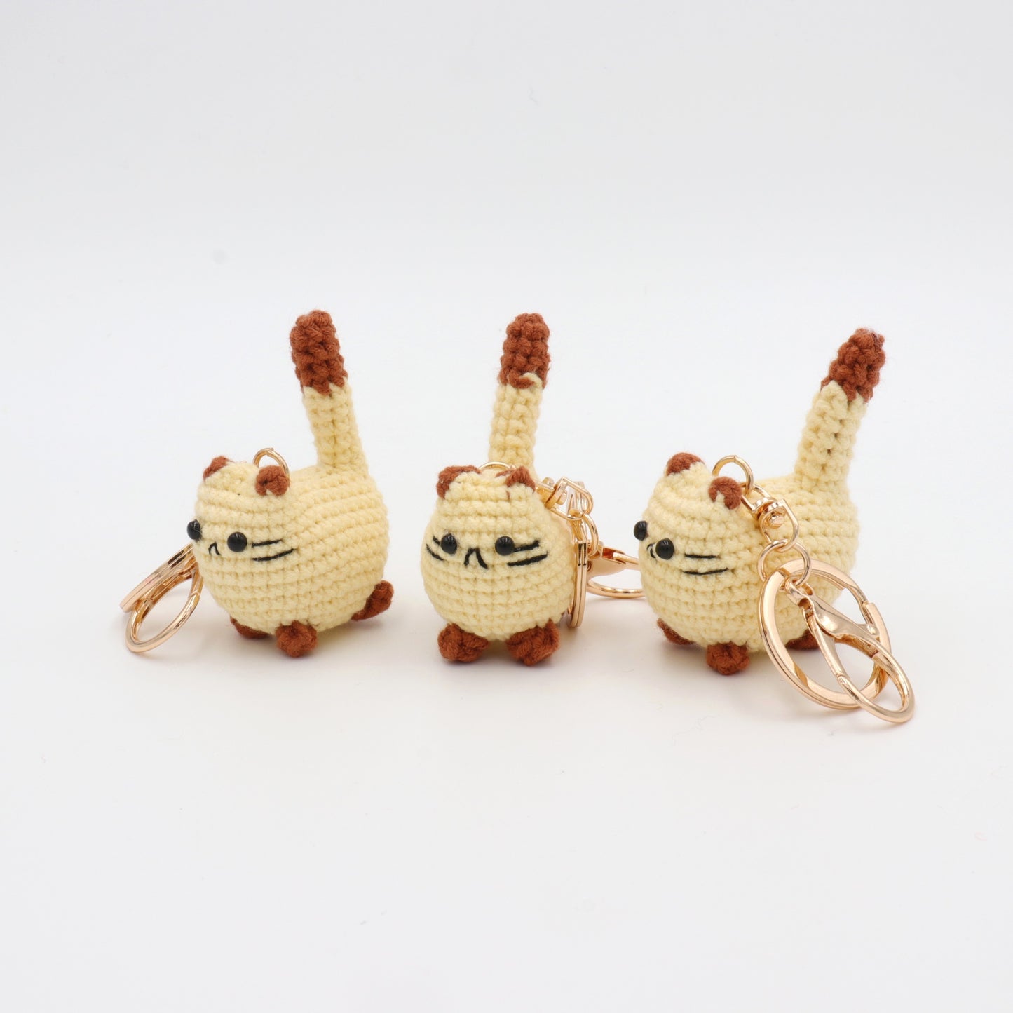 Hand-crochet Butter Cat Keychain