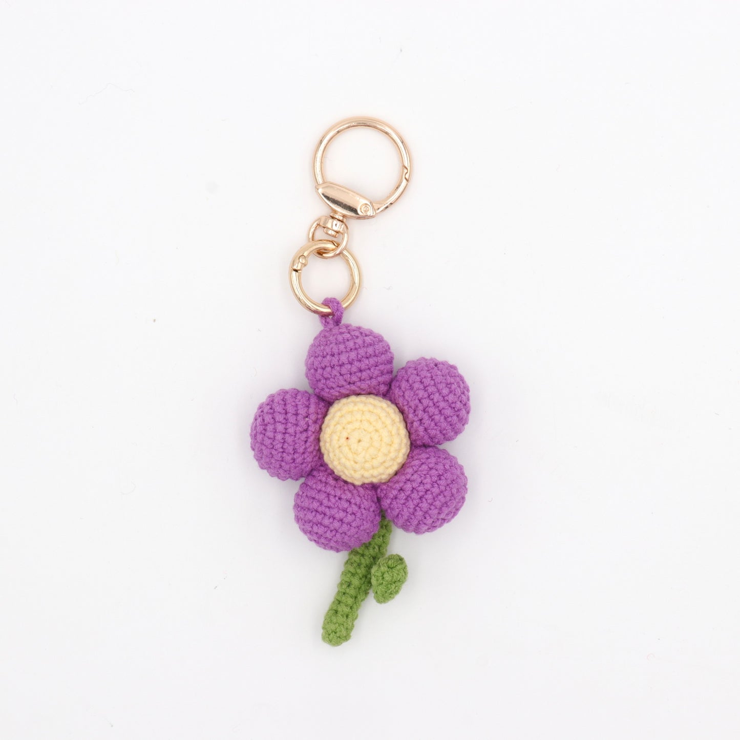 Handmade Crochet Flower Keychain – Cute Floral Bag Charm