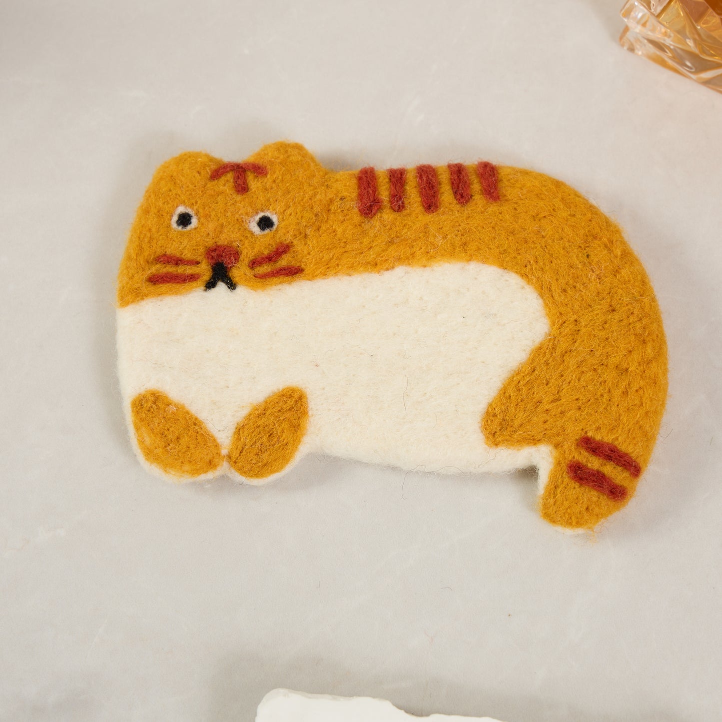 Handmade Felt Coffee Cup Mug Table Coasters - Scaredy Cats