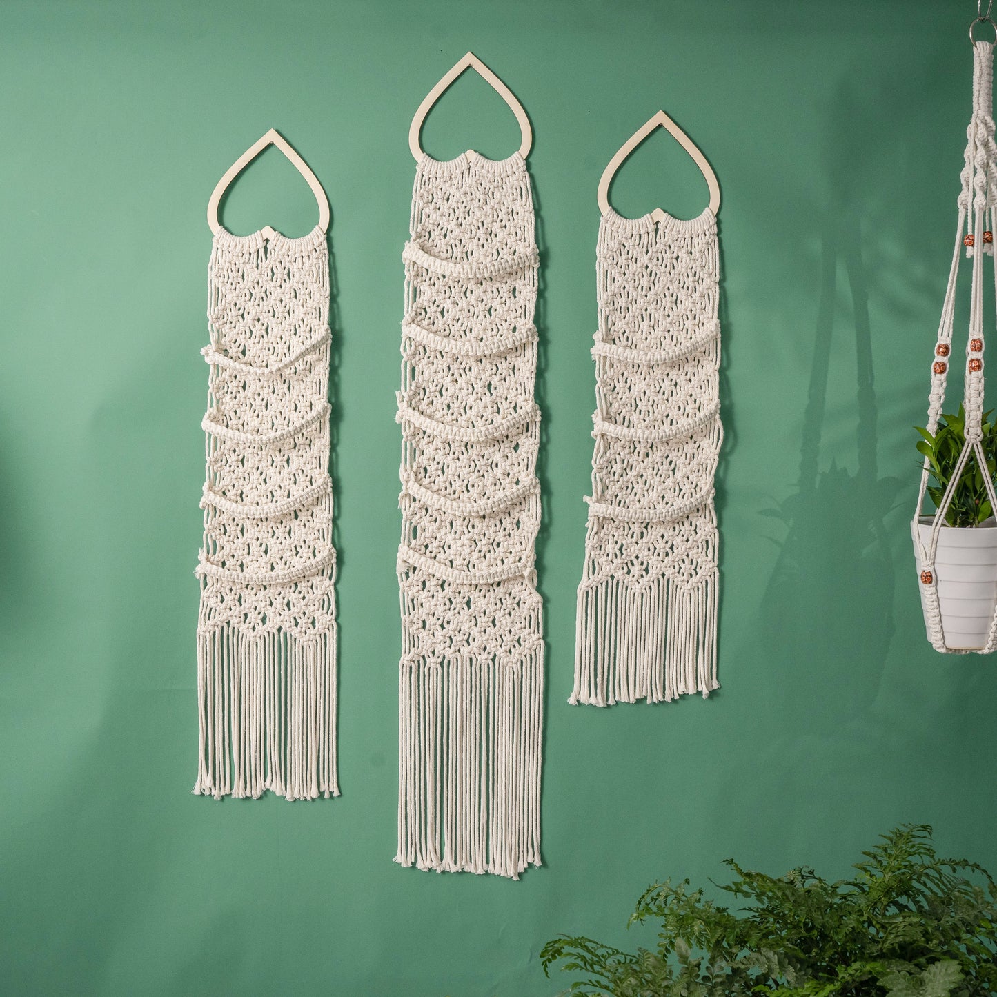 Handmade Macrame Baseball Cap Hanger, Wall Mounted Hat Display Rack
