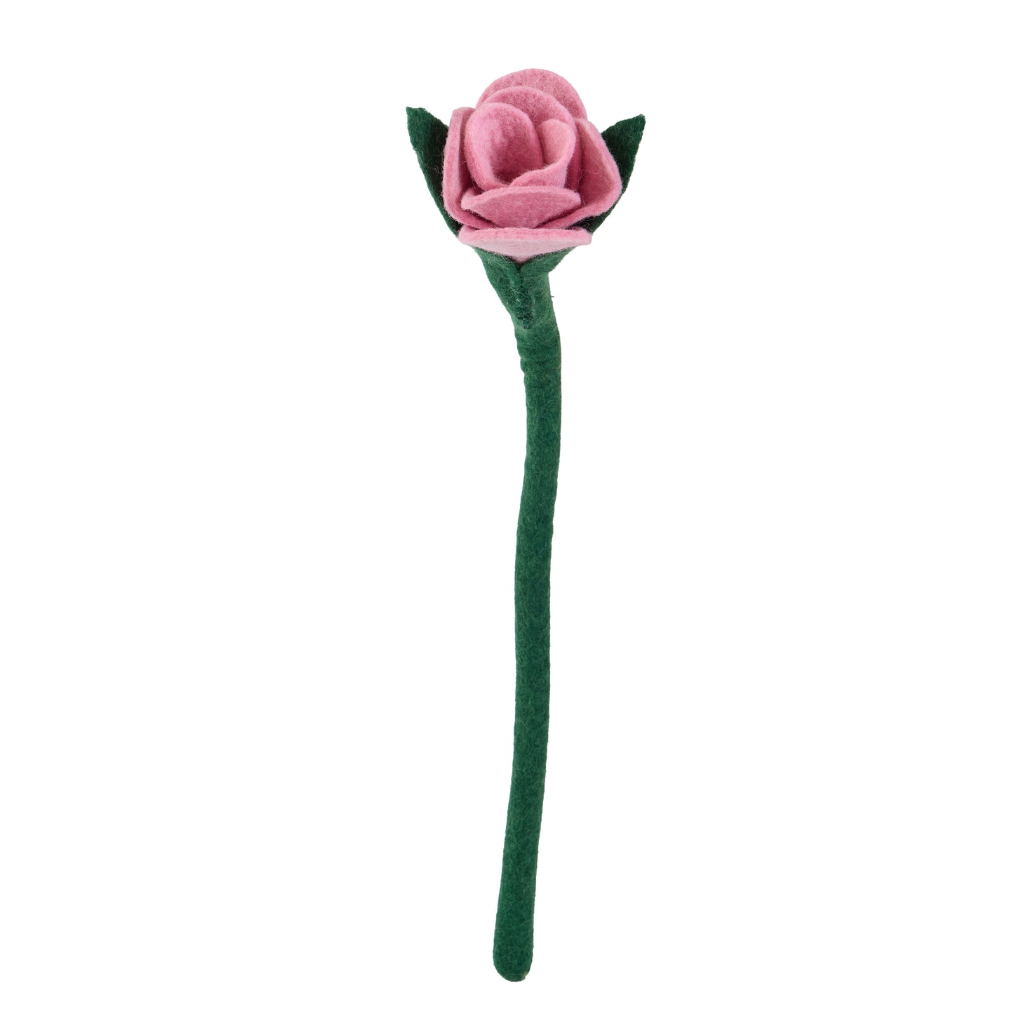 Handmade Wool Felt Flower - Pink Tulip