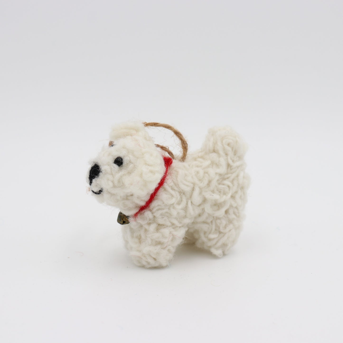 Wool Felt West Highland White Terrier Ornament – Handmade in Nepal
