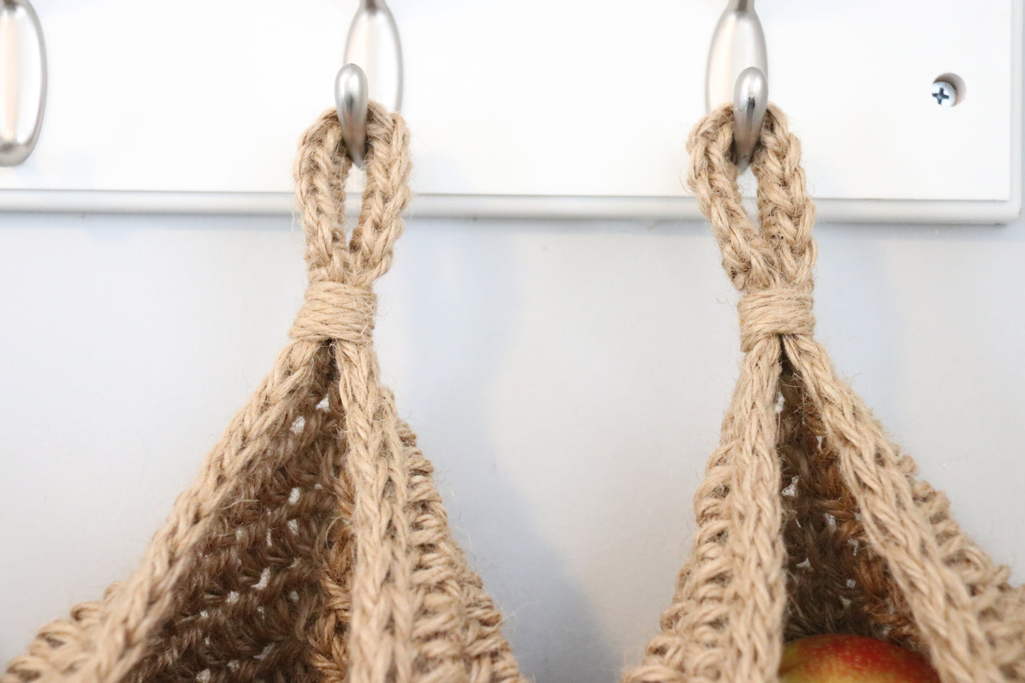 Hemp Rope Fruits Storage Organize Bag Wall Hanging Set