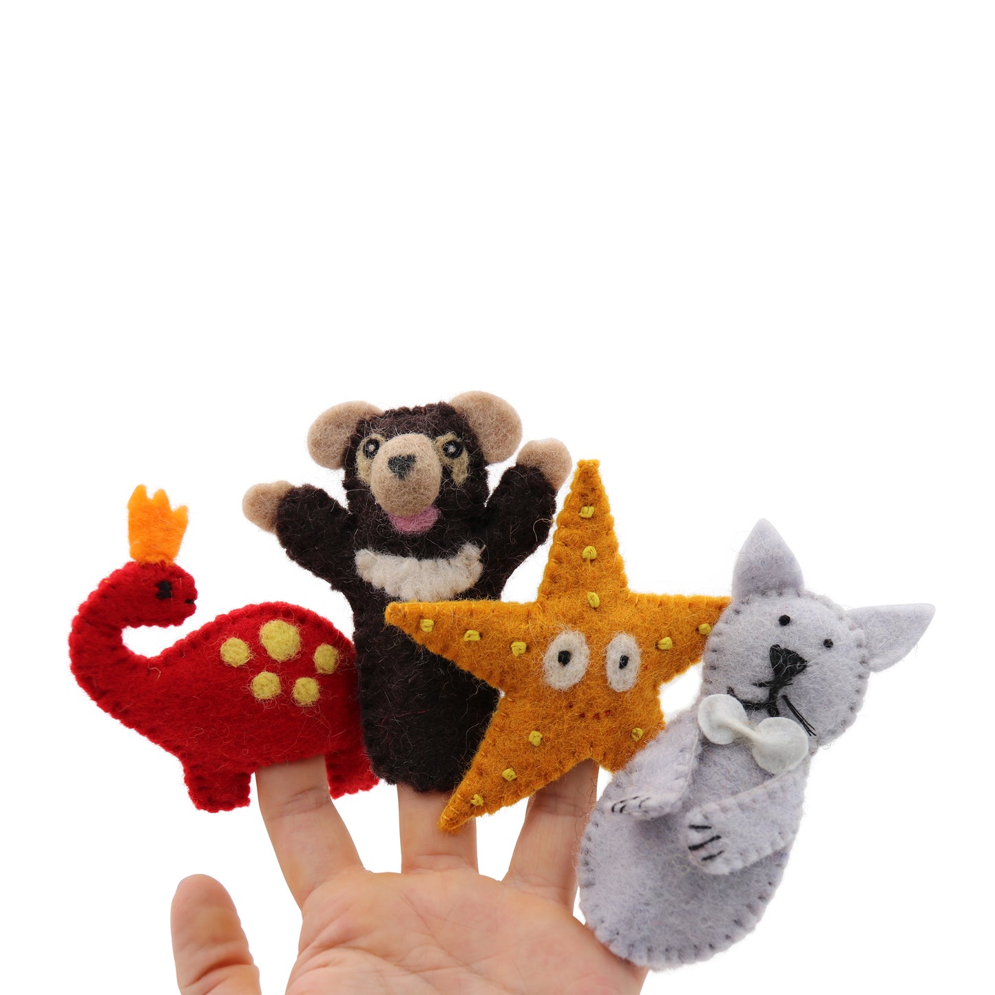 Felt Finger Puppet Toy Set with Display - Storyteller