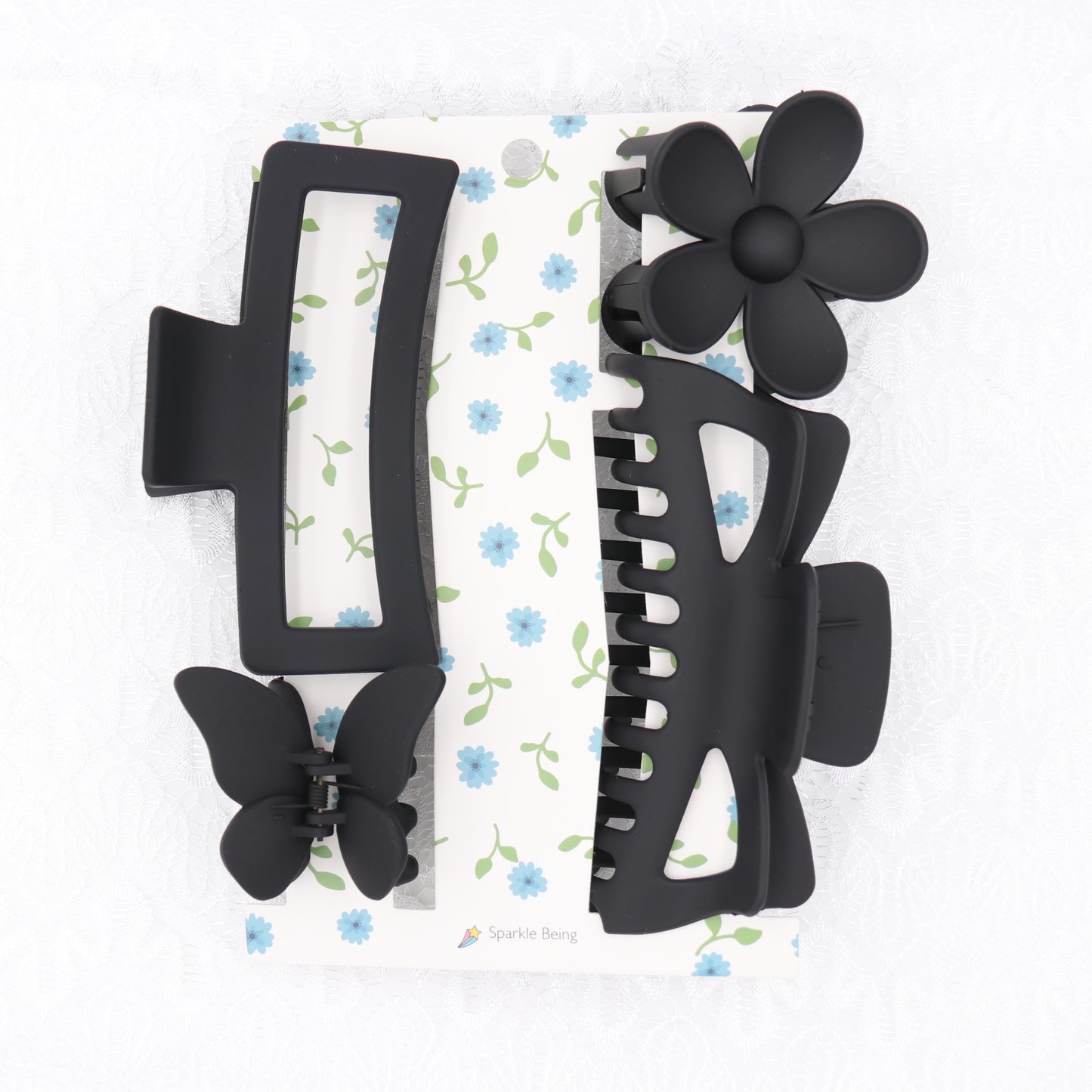 Black Hair Claw & Hair Clip Accessories For Women