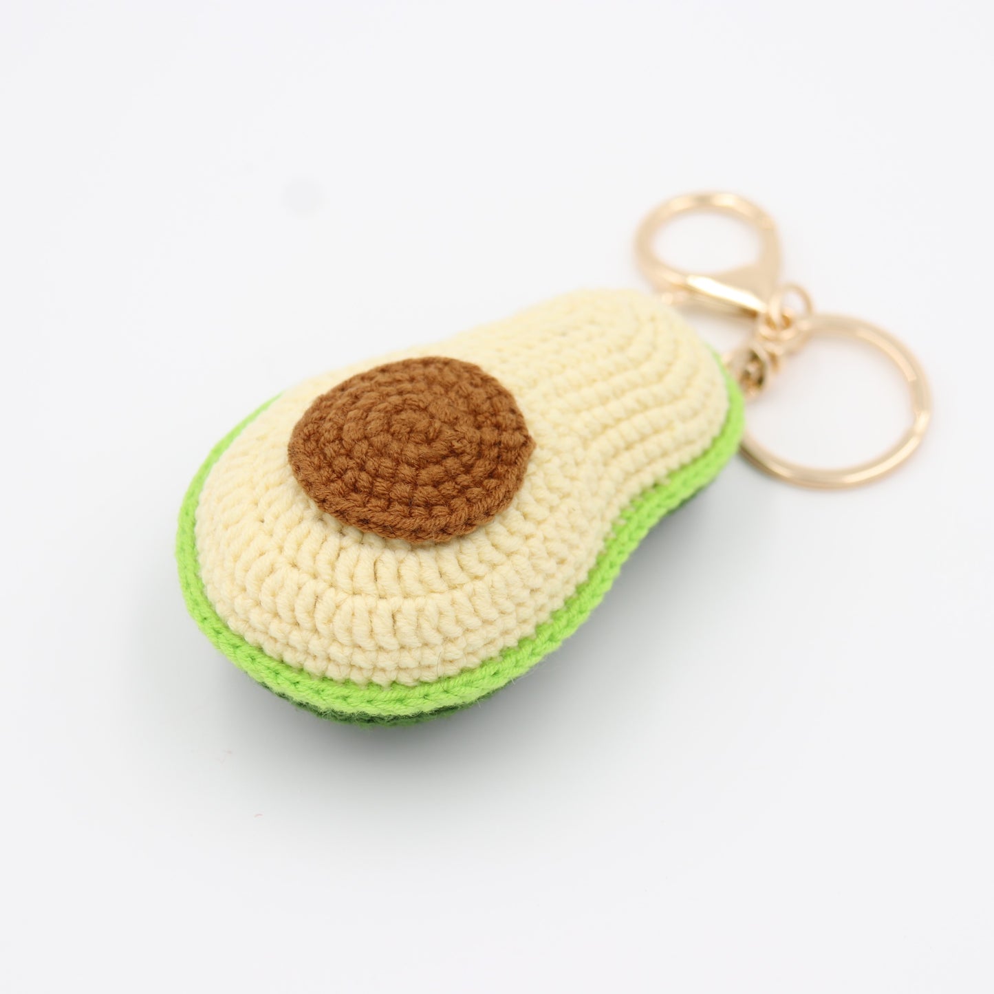 Hand-Knitted Avocado Keychain for an Earthy Vibe