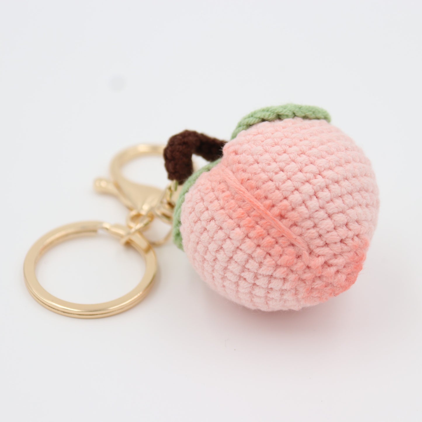 Perfect Peach: Hand-Knitted Keychain for the Sweet and Juicy