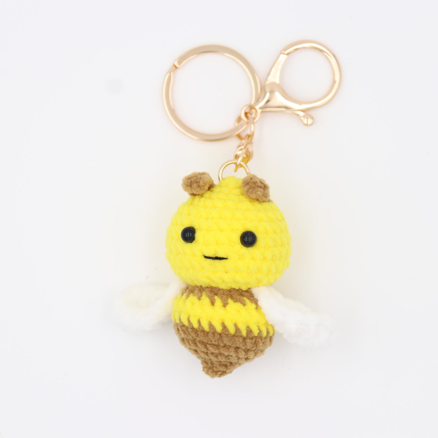 Hand-Knitted Bumblebee Keychain for a Busy Queen