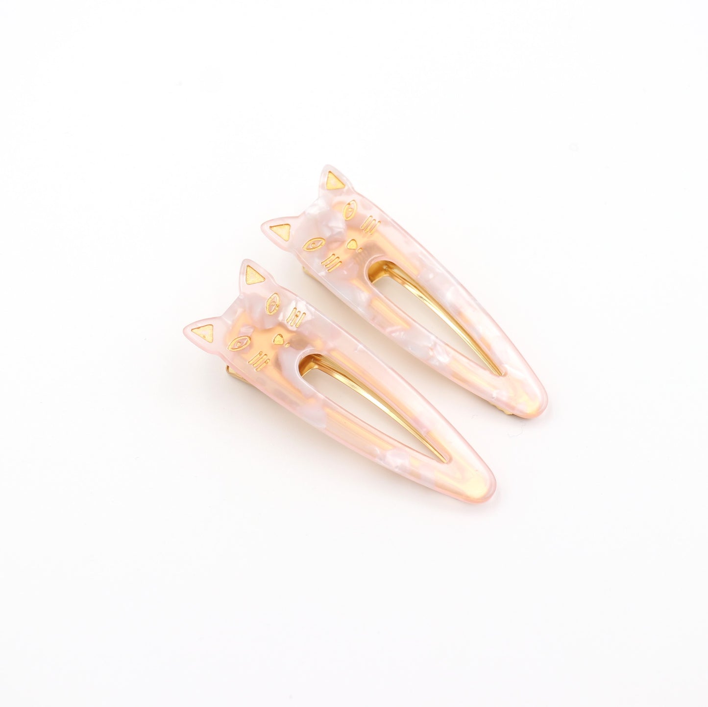 2.8'' Alligator Cat Acetate Hair Clips & Barrettes Set of 2