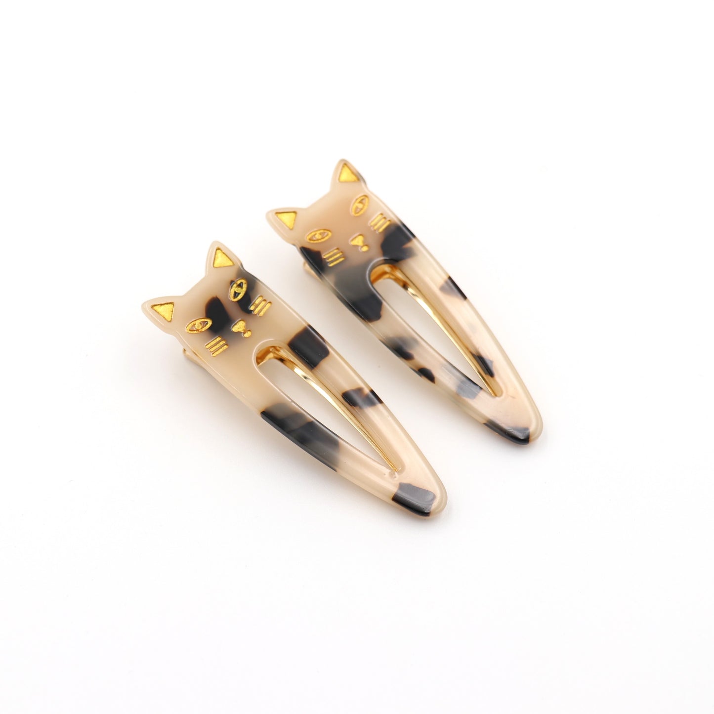 2.8'' Alligator Cat Acetate Hair Clips & Barrettes Set of 2