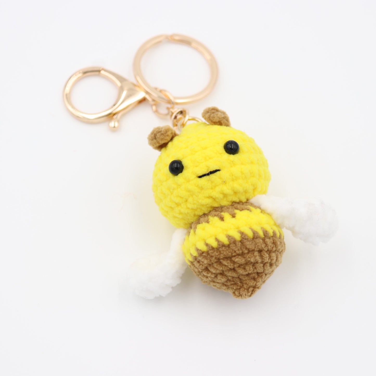Hand-Knitted Bumblebee Keychain for a Busy Queen