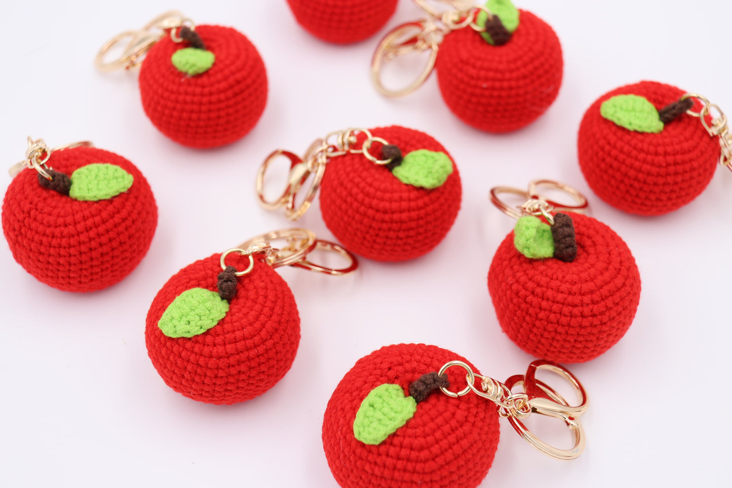 Apple of Your Eye: Hand-Knitted Keychain for a Delicious Twist