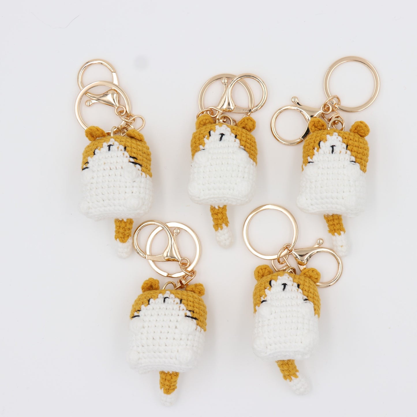 Hand-Knitted Curious Cat Keychain for that Purrfect Touch