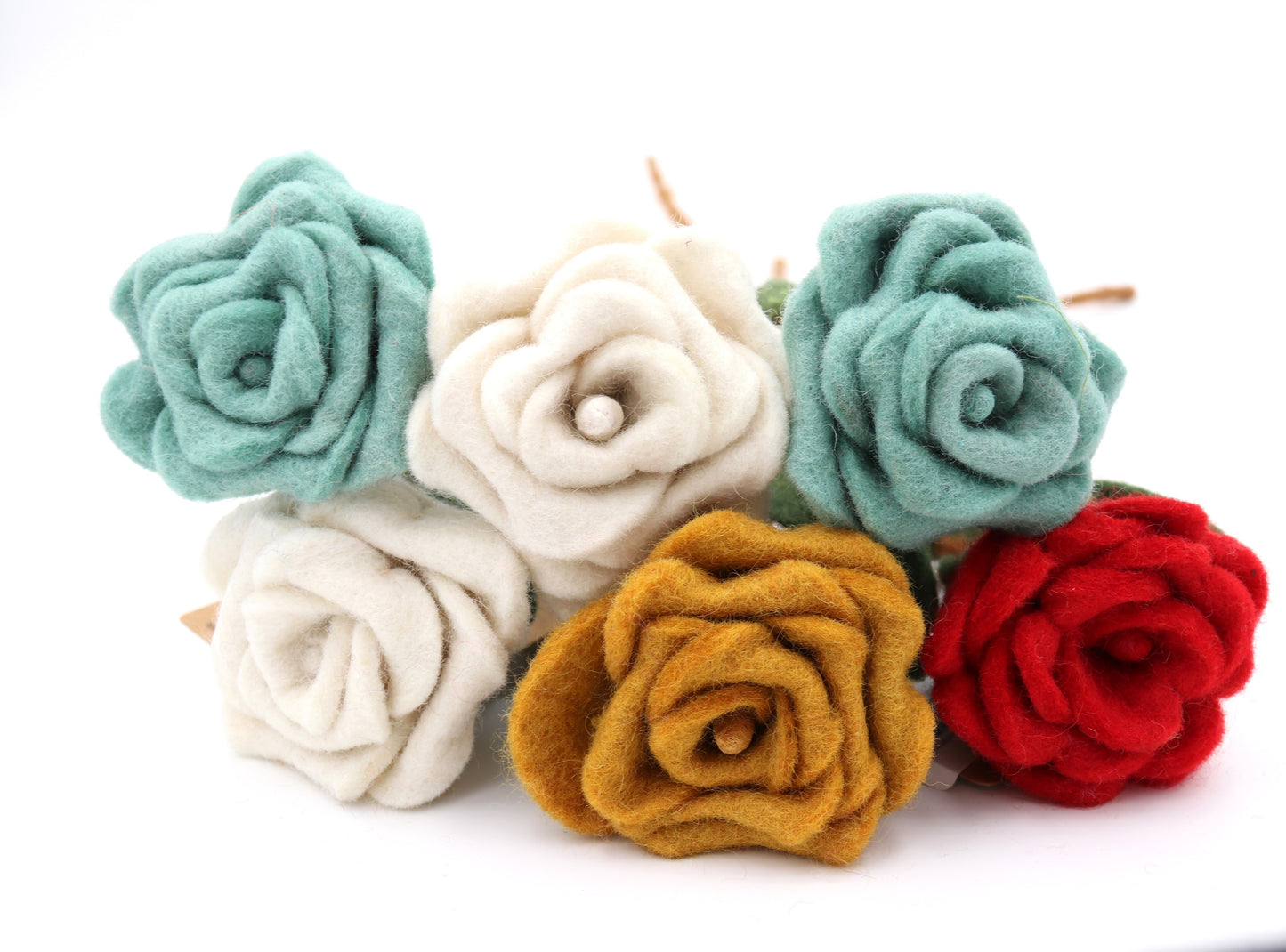 Handmade Wool Felt Flowers - Rose