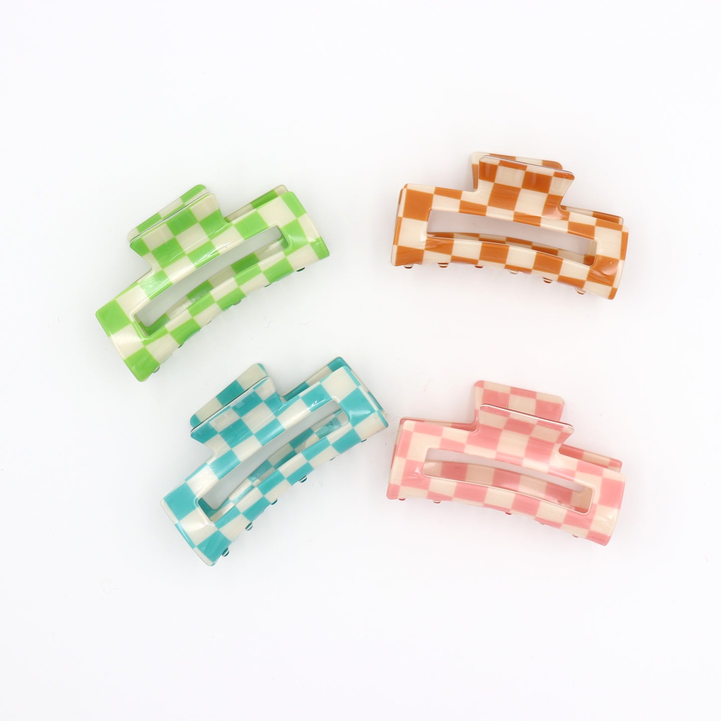 Checkered 3.25 inch Claw Clips