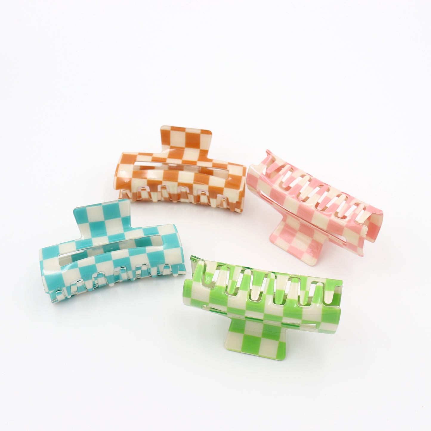 Checkered 3.25 inch Claw Clips