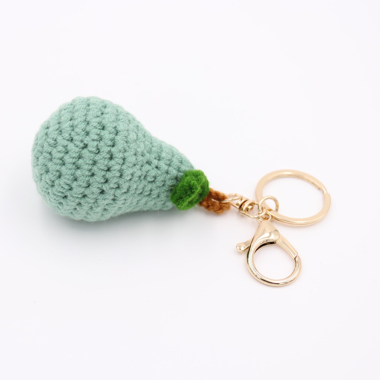 Hand-Crochet Pear Keychain Ready to Tag Along Anywhere